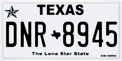 TX license plate DNR8945
