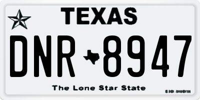 TX license plate DNR8947