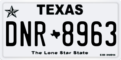 TX license plate DNR8963