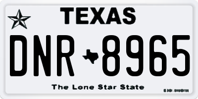 TX license plate DNR8965