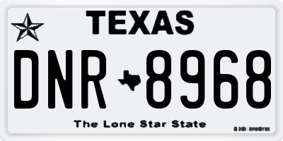 TX license plate DNR8968