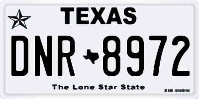 TX license plate DNR8972