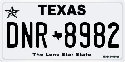 TX license plate DNR8982