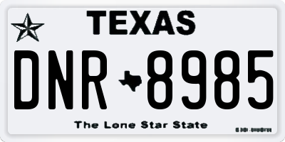 TX license plate DNR8985