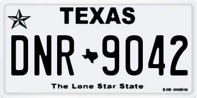TX license plate DNR9042