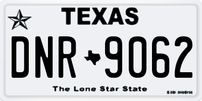 TX license plate DNR9062