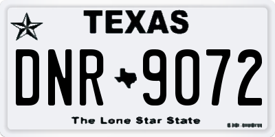 TX license plate DNR9072