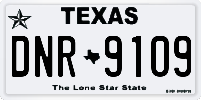 TX license plate DNR9109