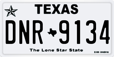 TX license plate DNR9134
