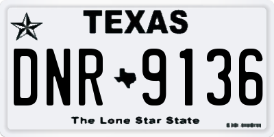 TX license plate DNR9136