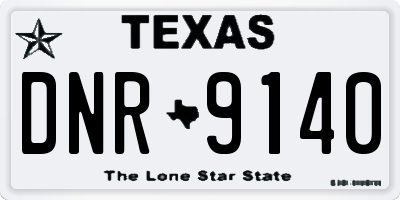 TX license plate DNR9140