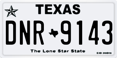 TX license plate DNR9143