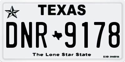 TX license plate DNR9178