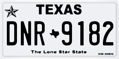 TX license plate DNR9182
