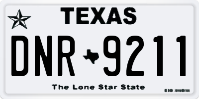 TX license plate DNR9211