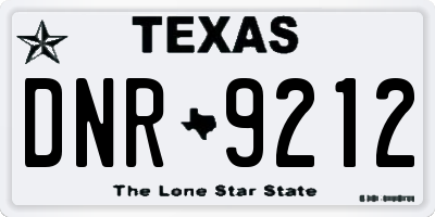 TX license plate DNR9212