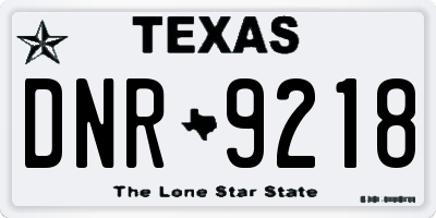 TX license plate DNR9218