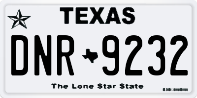 TX license plate DNR9232