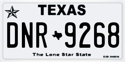 TX license plate DNR9268