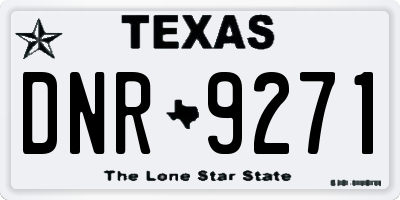 TX license plate DNR9271