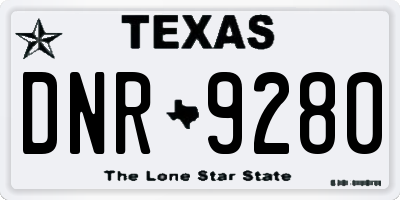 TX license plate DNR9280