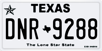 TX license plate DNR9288