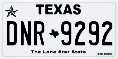 TX license plate DNR9292