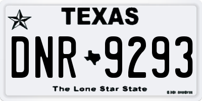 TX license plate DNR9293