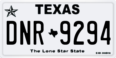 TX license plate DNR9294