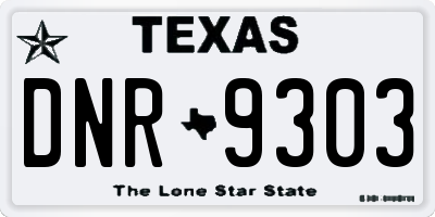TX license plate DNR9303
