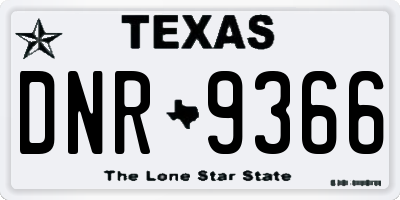 TX license plate DNR9366