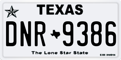 TX license plate DNR9386