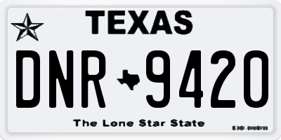 TX license plate DNR9420