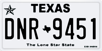 TX license plate DNR9451