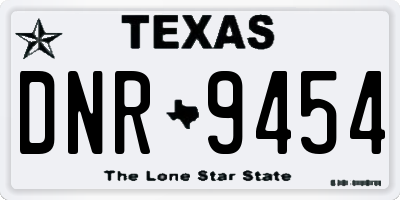 TX license plate DNR9454