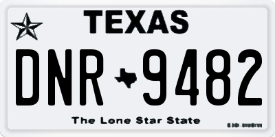 TX license plate DNR9482