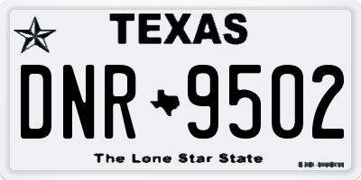 TX license plate DNR9502