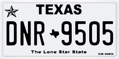 TX license plate DNR9505