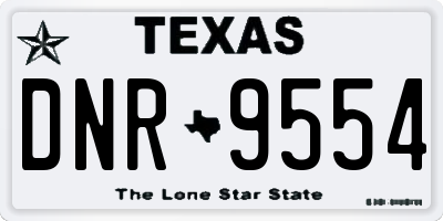 TX license plate DNR9554