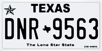TX license plate DNR9563