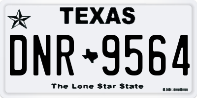 TX license plate DNR9564