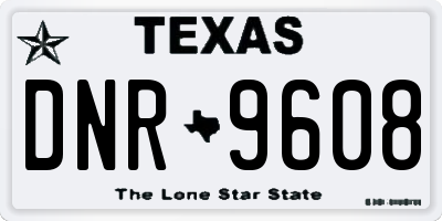 TX license plate DNR9608