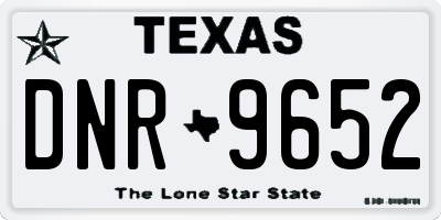 TX license plate DNR9652