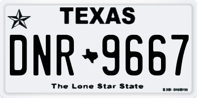 TX license plate DNR9667