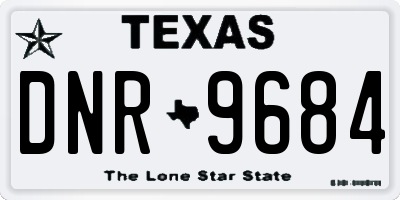 TX license plate DNR9684