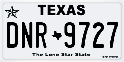 TX license plate DNR9727