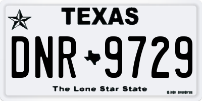 TX license plate DNR9729