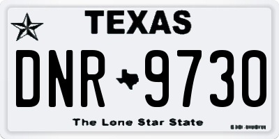 TX license plate DNR9730
