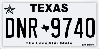 TX license plate DNR9740