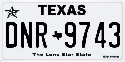 TX license plate DNR9743